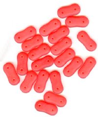 20 4x16mm Two Hole Spacer - Matte Red